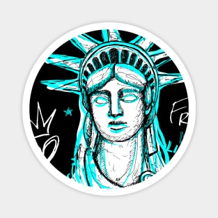 New York City, American liberty, freedom. Cool t-shirt quote trendy street art Magnet